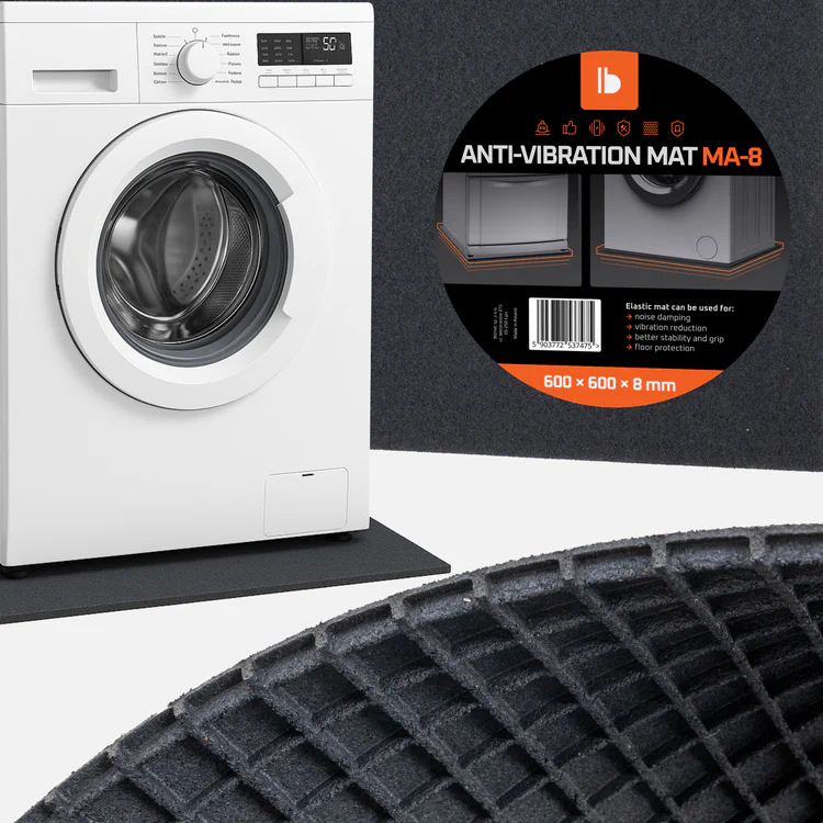 Mata antywibracyjna 60×60 cm podkład pod pralkę suszarkę AGD 8mm