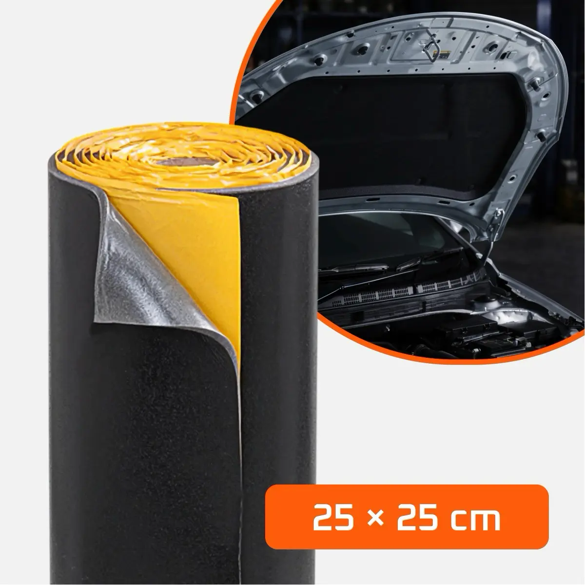 Pianka poliuretanowa 25×25cm samoprzylepna trudnopalna od 5mm do 50mm