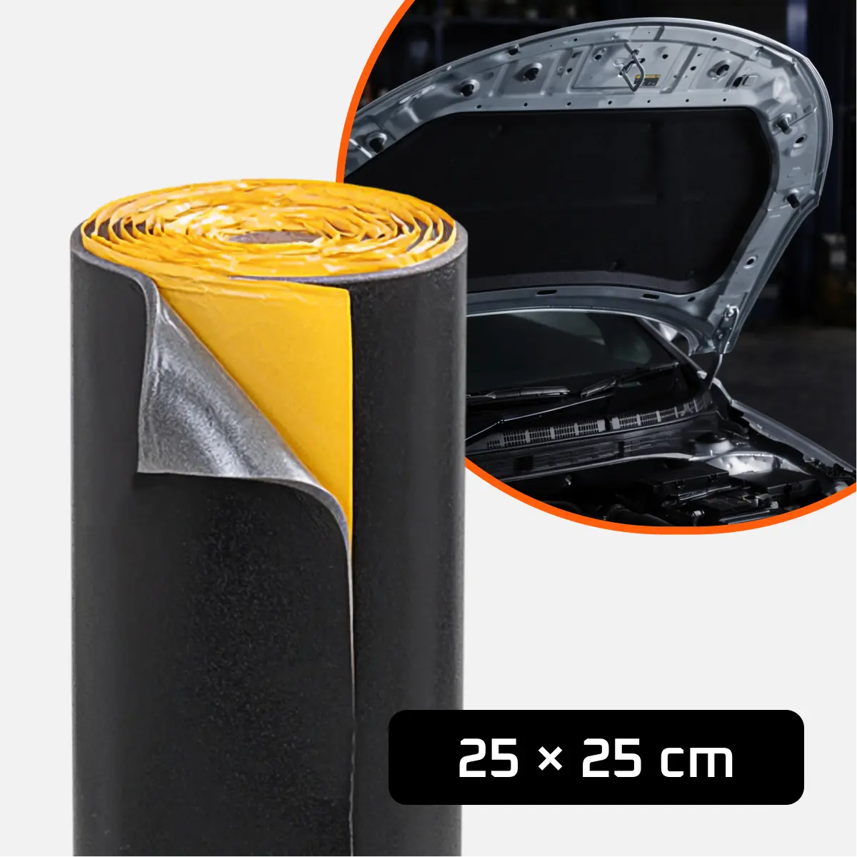 Pianka poliuretanowa 25×25cm samoprzylepna trudnopalna od 5mm do 50mm
